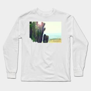 Low Poly Cactus with jagged boundary Long Sleeve T-Shirt
